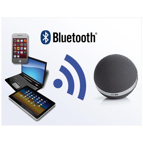 Music Speaker E30, 65 - 15000 Hz, 1%, Senza fili, Bluetooth / 3.5 mm, 2.1, Spheric - Foto 2